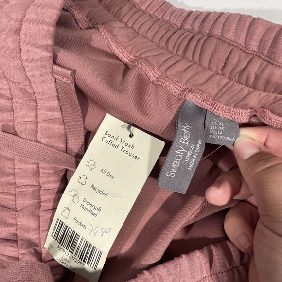 NWT‎ Sweaty Betty [ 14 ] Sand Wash Joggers Pants in Cedar Pink - Picture 11 of 12